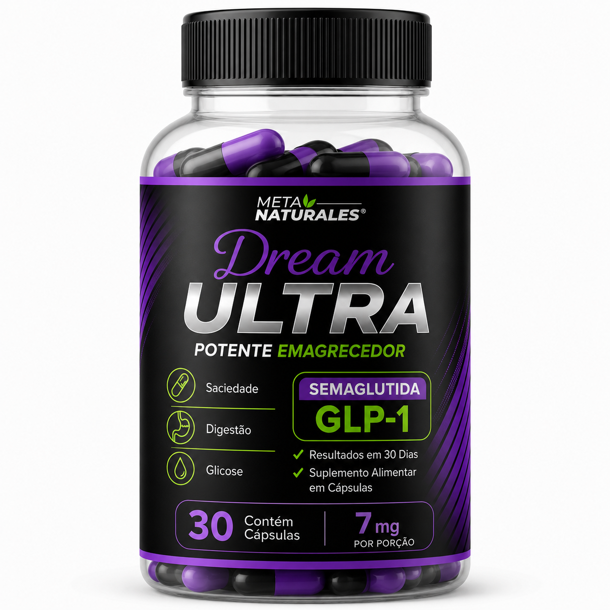 Dream Ultra GLP-1 - Potente Fórmula para Controle do Apetite e Saciedade - 30 Cápsulas