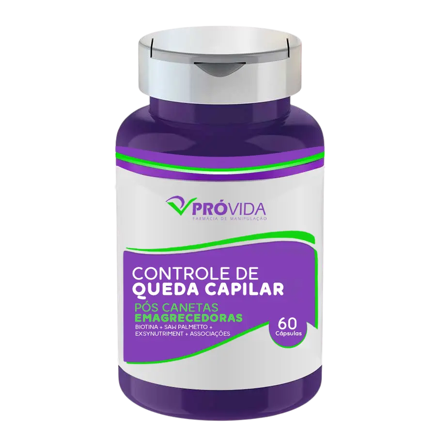 CONTROLE DE QUEDA CAPILAR PÓS-CANETAS EMAGRECEDORAS | BIOTINA + SAW PALMETTO + EXSYNUTRIMENT + ASSOCIAÇÕES - 30 DOSES